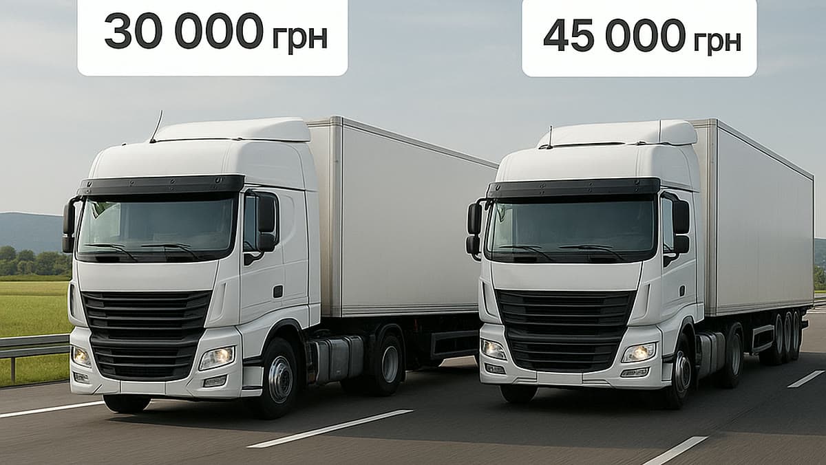 Warum zwei identische Lkw dieselbe Strecke für 30.000 und 45.000 UAH fahren können